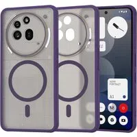 Custodia MagSafe per Nothing Phone (3a) Pro, Techsuit, HaloFrost, Viola Scuro — 3