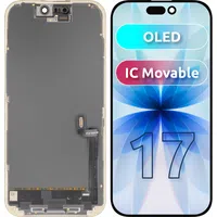 Display con Touchscreen MP compatibile con Apple iPhone 17, con Cornice, Versione OLED FHD IC Movable, Nero — 3