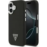 Custodia MagSafe per Apple iPhone 17, Guess, Logo Triangolo Granulato, Nera — 3