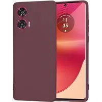 Custodia per Motorola Edge 50 Fusion, Techsuit, SoftFlex, Ciliegia — 3