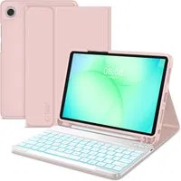 Custodia con tastiera per Samsung Galaxy Tab A11+ / Tab A9+, Tech-Protect, SC PEN, Rosa — 3