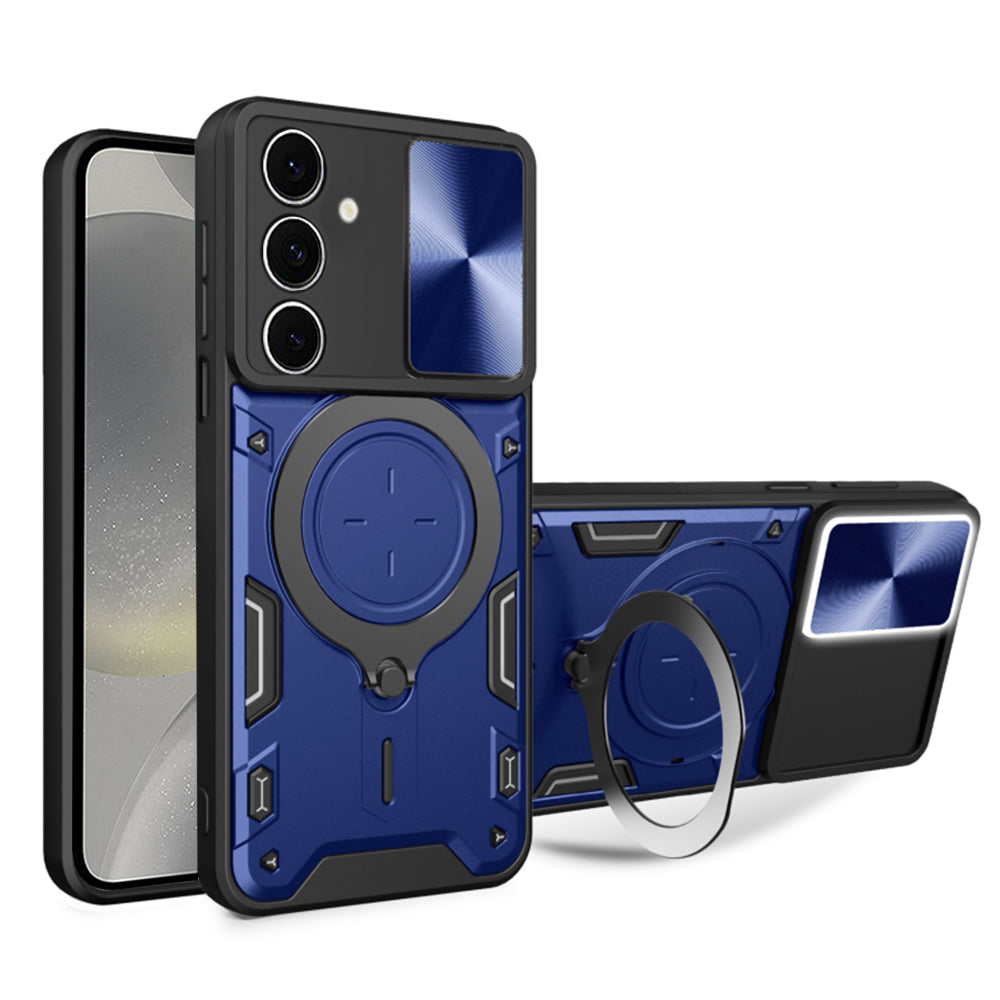 Techsuit Custodia per Samsung Galaxy S24 S921, Techsuit, CamGuard Pro, Blu