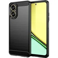 Custodia per Realme C67 4G, Techsuit, Carbonio, Nera — 3