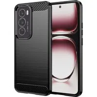 Custodia per Oppo Reno12 Pro, Techsuit, Carbonio, Nera — 3
