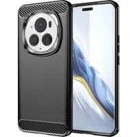 Custodia per Honor Magic6 Pro, Techsuit, Carbonio, Nera — 3