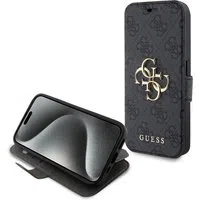 Custodia per Apple iPhone 15 Pro, Guess, 4G Book, Grigio — 3