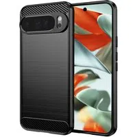 Custodia per Google Pixel 9 Pro XL, Techsuit, Carbonio, Nera — 3