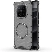 Custodia MagSafe per Xiaomi Redmi Note 14 Pro+ 5G, Techsuit, HoneyComb Shield, Nera — 3