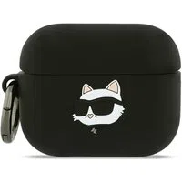 Custodia Karl Lagerfeld Silicone Choupette's Head 3D per Apple AirPods Pro 3, Nera — 3