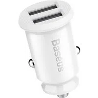 Caricabatterie Auto Baseus Grain, 10.5W, 2.1A, 2 x USB-A, Bianco CCALL-ML02 — 3