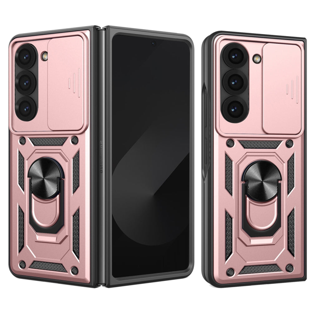 Techsuit Custodia per Samsung Galaxy Z Fold6 F956, Techsuit, CamShield, Rosa