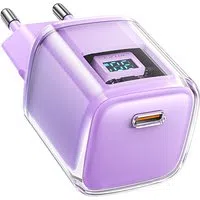 Caricabatterie Retea Acefast A53 Sparkling Display, 30W, 3A, 1 x USB-C, Viola — 3