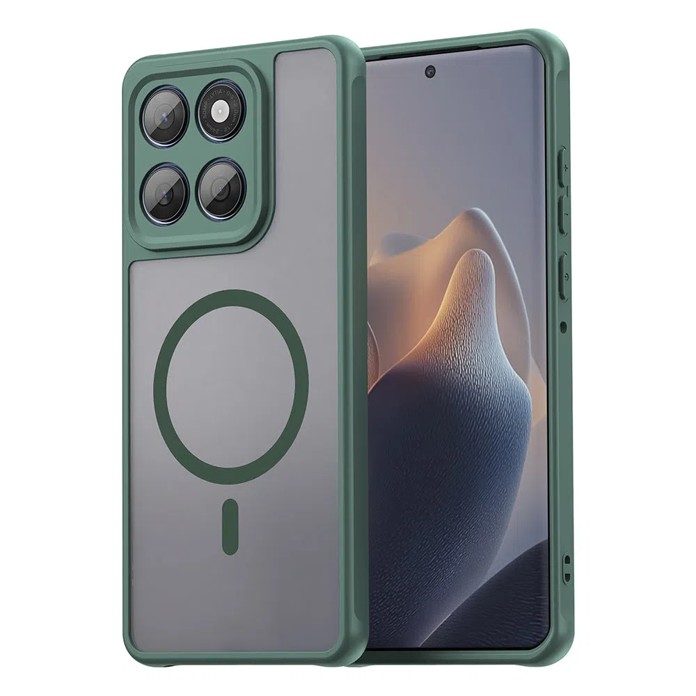 Custodia MagSafe per Motorola Edge 60 Fusion / Edge 60, Techsuit, HaloFrost II, Verde — 2