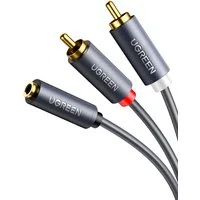 Cavo Audio 3.5mm - 2 x RCA UGREEN AV102, 1m, Grigio — 3