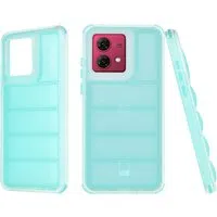 Custodia per Motorola Moto G84, Techsuit, Wave Shield, Turchese — 3