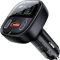 Caricabatterie Auto Acefast B5 Display, 101W, 5A, 1 x USB-A - 2 x USB-C, Nero — 3