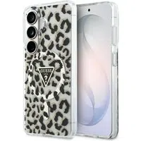 Custodia MagSafe per Samsung Galaxy S26 S942, Guess, IML Leopard Pattern, Nera — 3
