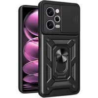 Custodia per Xiaomi Poco X5 Pro / Redmi Note 12 Pro 5G, Techsuit, CamShield, Nera — 3