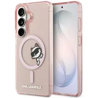 Custodia MagSafe per Samsung Galaxy S26 S942, Karl Lagerfeld, IML Choupette Peekaboo Logo, Rosa — 3