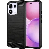 Custodia per Oppo Reno16 / Reno16 Pro, Techsuit, Carbonio, Nera — 3