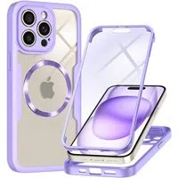 Custodia MagSafe per Apple iPhone 14 Pro Max, Techsuit, ColorVerse 360, Viola — 3