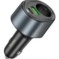 Caricabatterie Auto HOCO Z56, 35W, 3A, 1 x USB-A - 1 x USB-C - 1 x Estensione Accendisigari, Nero — 3