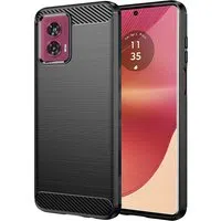 Custodia per Motorola Edge 50 Fusion, Techsuit, Carbonio, Nera — 3