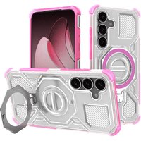 Techsuit Custodia per Samsung Galaxy S25+ S936, Techsuit, Carbon Shield Pro, Rosa — 2