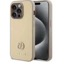 Custodia per Apple iPhone 15 Pro Max, Guess, 4G Strass Metal Logo, Dorata — 3