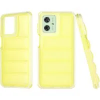 Custodia per Motorola Moto G54, Techsuit, Wave Shield, Gialla — 3