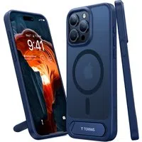 Custodia MagSafe per Apple iPhone 15 Pro Max, Torras, Pstand, Blu navy — 3
