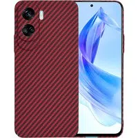 Custodia per Honor 90 Lite, Techsuit, Carbonite FiberShell, Rossa — 3