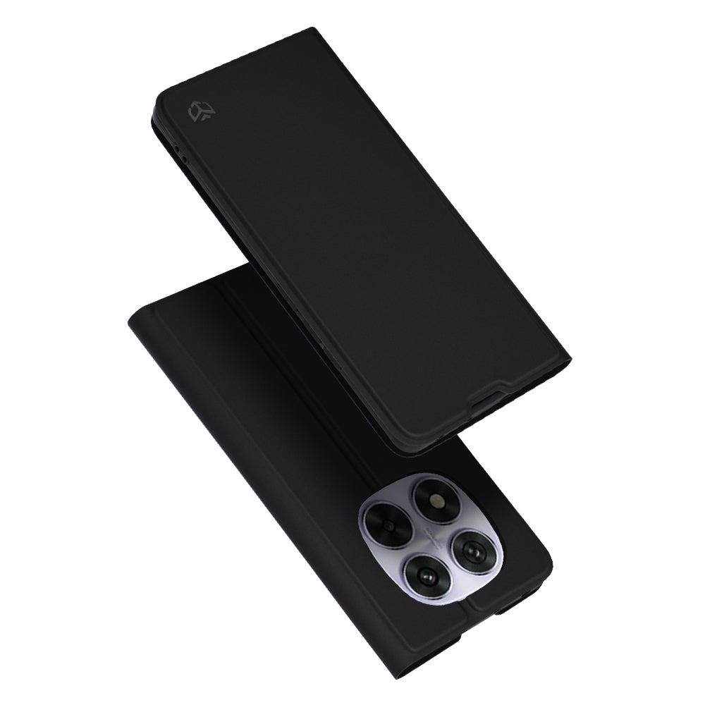 Custodia per Xiaomi Redmi Note 14 Pro 4G, Techsuit, Magskin Book, Nera
