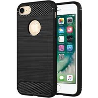 Custodia per Apple iPhone 8 / 7, Techsuit, Carbonio, Nera — 3