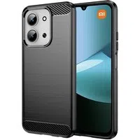 Custodia per Xiaomi Redmi 15C 5G / 15C 4G, Techsuit, Carbonio, Nera — 3