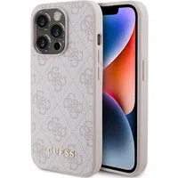 Custodia per Apple iPhone 15 Pro, Guess, 4G Metal Gold Logo, Rosa — 3