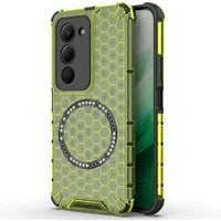 Custodia MagSafe per Xiaomi Redmi 15 5G / 15 4G, Techsuit, HoneyComb Shield, Verde — 3