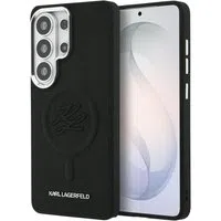 Custodia MagSafe per Samsung Galaxy S26 Ultra S948, Karl Lagerfeld, Initial Logo Debossed, Nera — 3