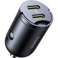 Caricabatterie Auto Baseus Tiny Star, 30W, 3A, 2 x USB-C, Nero C00035001121-03 — 3