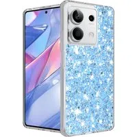 Custodia per Xiaomi Redmi Note 13 5G, Techsuit, Sparkly Glitter, Blu — 3