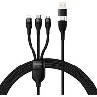 Cavo di Ricarica USB-A / USB-C - Lightning / microUSB / USB-C Baseus Flash Series II 3in1, 100W, 1.2m, Nero CASS030101 — 3