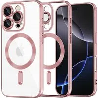 Custodia MagSafe per Apple iPhone 16 Pro Max, Techsuit, Luxury Crystal, Rosa — 3