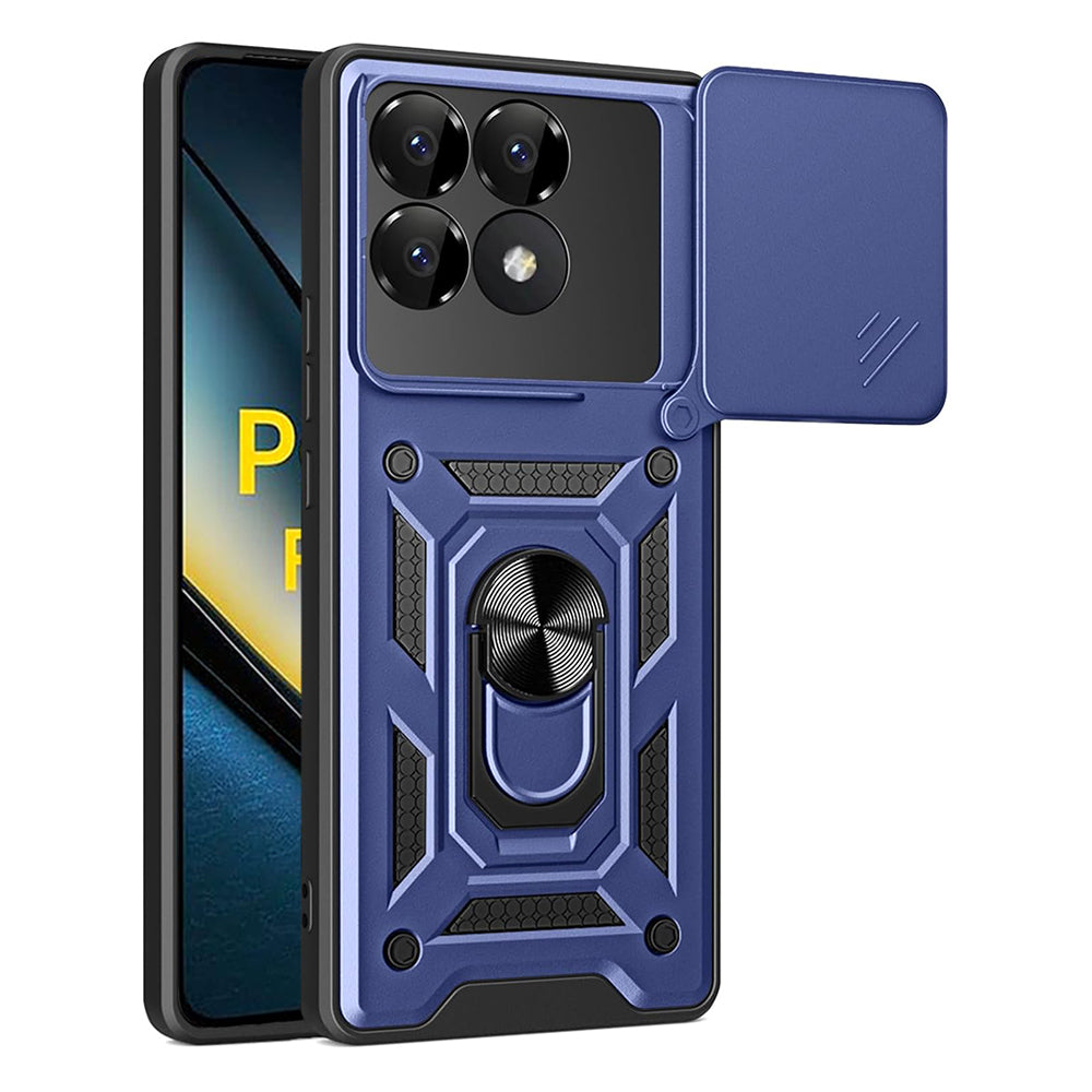 Techsuit Custodia per Xiaomi Poco F6 Pro, Techsuit, CamShield, Blu