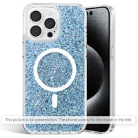 Techsuit Custodia per Samsung Galaxy S25+ S936, Techsuit, Sparkly Glitter, Blu — 2