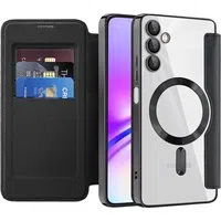 Custodia MagSafe per Samsung Galaxy A05s A057, Techsuit, SmartMag Book, Nera — 3