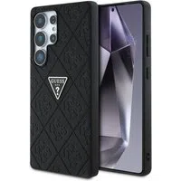 Custodia per Samsung Galaxy S25 Ultra S938, Guess, Grained Hot Stamp 4G Triangle, Nera — 3