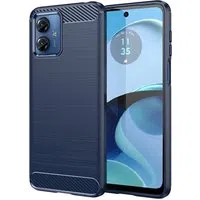 Custodia per Motorola Moto G14, Techsuit, Carbonio, Blu — 3