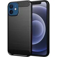 Custodia per Apple iPhone 12 / 12 Pro, Techsuit, Carbonio, Nera — 3