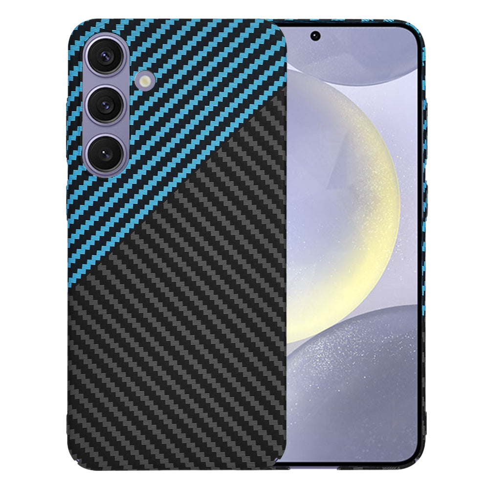 Techsuit Custodia per Samsung Galaxy S24+ S926, Techsuit, Carbonite FiberShell, Nero Bleu