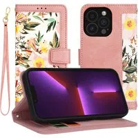 Custodia per Apple iPhone 13 Pro, Techsuit, FlipCraft, Rosa — 3